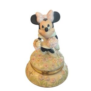 Lenox Blooms for Minnie Floral Trinket Box Cream and Pink